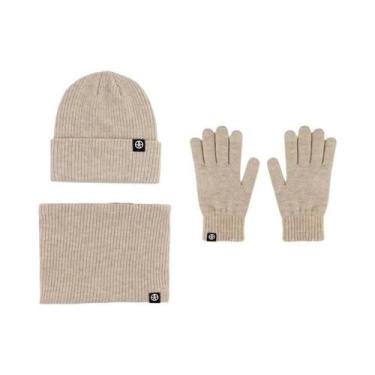 Imagem de Conjunto De Gorro, Luvas E Cachecol Para Inverno Para Homens E Mulhere