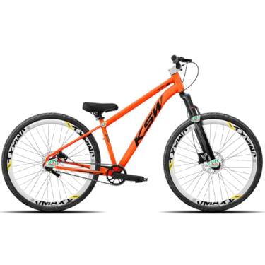Imagem de Bicicleta KSW do Grau Kit 1x1 Freio Hidráulico Pneus Flame,LARANJA 1