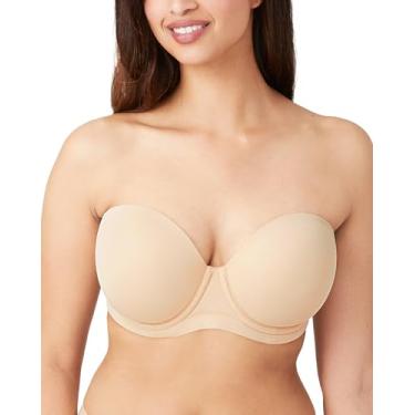 Imagem de Wacoal Sutiã feminino sem alças com cobertura total levemente acolchoado com tapete vermelho, 854119, Arena, 36D