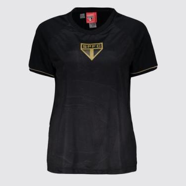 Imagem de Camisa São Paulo Frequência Feminino Preta - Braziline, M