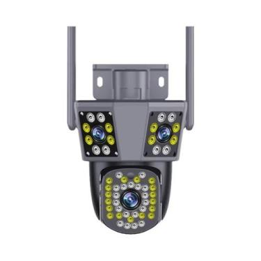 Imagem de Câmera IP Externa 6K 12MP FHD Com 3 Lentes, 3 Telas, WiFi, Rastreament