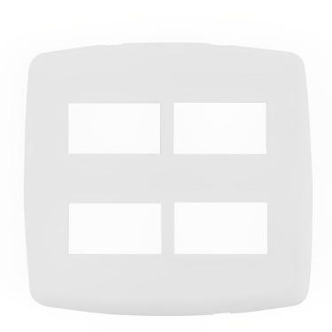 Imagem de Placa 4x4 4 Modulos com Suporte Branco - DC-8100/42 - DICOMPEL