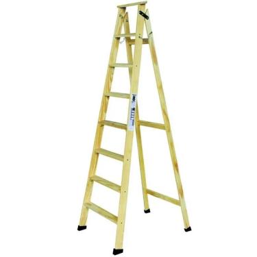 Imagem de Escada de Madeira Americana com Sapata 8 Degraus - 38 - ESCADAS SEGURANÇA