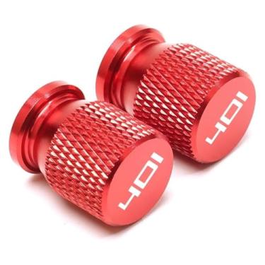 Imagem de Tampa de tampa de válvula de pneu de roda CNC para motocicleta compatível com 701 Supermoto e Enduro Norden 901 Svartpilen 401 VITPILEN 401 (401 vermelho)