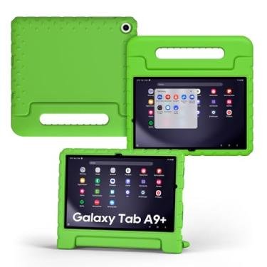 Imagem de CCambro Capa infantil para Samsung Galaxy Tab A9+/A9 Plus 27.9 cm 2023 (modelo: SM-X210/X216/X218), adequada para crianças e à prova de choque, capa de espuma leve e durável com alça conveniente