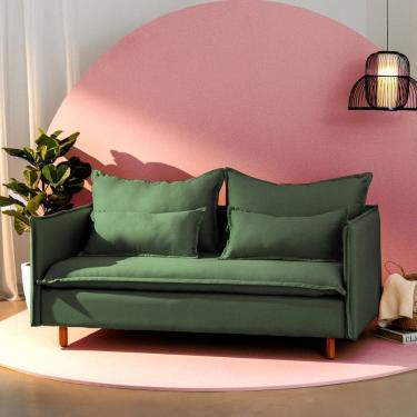 Imagem de Sofá Modular 2 Lugares Pé Madeira Sôma Cabecasa Madeiramadeira Verde