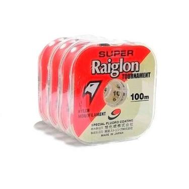 Imagem de Kit 3 Linhas Monofilamento Super Raiglon 0,520mm 55lbs/24,8kg - (3x 10