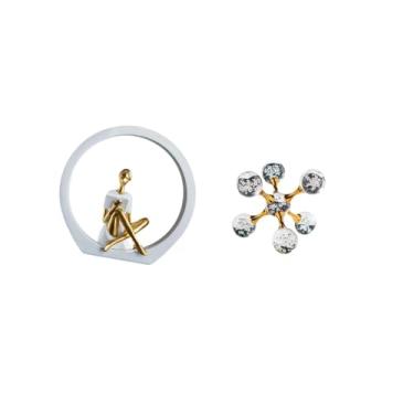 Imagem de Fenteer Estatueta de Esfera de Bolha Abstrata para Meninas, Estátua Feminina, Centro de Mesa, Quarto, Leitores, Presente, Estante, Escultura Moderna de Fazend