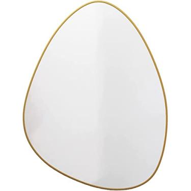 Imagem de Espelho de banheiro montado na parede, espelho de parede irregular, espelho decorativo grande, espelho de vaidade moderno sem moldura para entrada quarto sala de estar banheiro espelho de decoração de