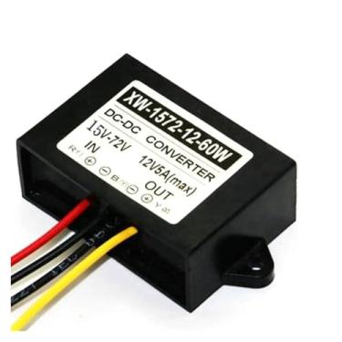Imagem de Regulador conversor CC IP67 DC DC15-72V 24V 36V 48V Step Down to 12V 5A 60W Módulo de alimentação de carro Inversor de tensão (CC 15-72V para 12V 5A)