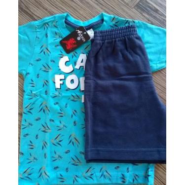 Imagem de Camisa malha infantil 100% algodão bermuda moletinho 100% algodao - Ag