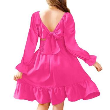 Imagem de Vestido de festa Arshiner Girls Hot Pink, tamanho 13