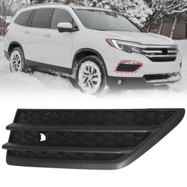 Imagem de BXZ Capa de inserção de para-choque dianteiro Capa de farol de neblina de passageiro com sensor de estacionamento para Honda Pilot 2016 2017 2018