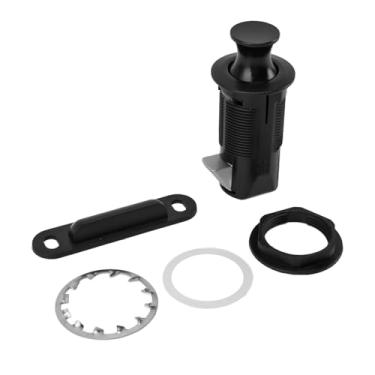 Imagem de Pssopp Empurre para Abrir o Fechamento do Armário, Fechamento de Segurança Infantil do Abs da Liga de Zinco para a Gaveta da Mobília e a Caixa Postal Iate Rv (Preto)