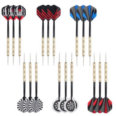 Imagem de CX L SUM Dardos de ponta de metal, dardos de ponta de aço, dardos de metal profissional, conjunto de pontas de metal, dardos de metal para alvo de dardos, 18 peças