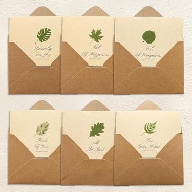 Imagem de Pacote com 6 cartões de felicitações em branco com envelopes cartões de notas vintage para convite de aniversário de casamento, aposentadoria, aniversário, agradecimento, presentes de agradecimento