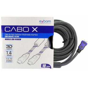 Imagem de Cabo Hdmi 1.4 3d Full Hd C/ Filtro Tv Lcd Plasma Ps3 Exbom