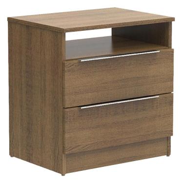 Imagem de Mesa de Cabeceira com 2 Gavetas Rustic Madesa