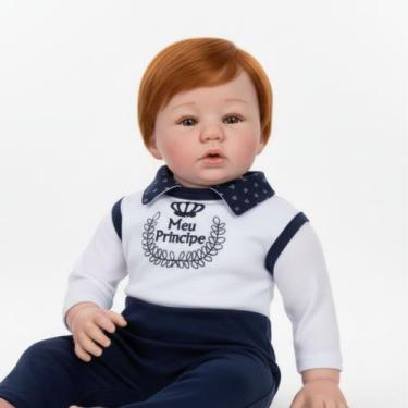 Imagem de Bebê Reborn Realista Lucas, Boneca Silicone Realista, Ruivo - Mundo Az
