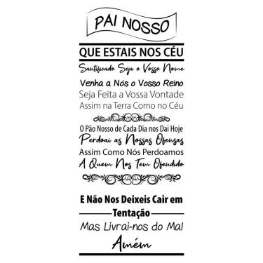 Imagem de Adesivo Decorativo Papel Parede Quarto Sala Oração Pai Nosso