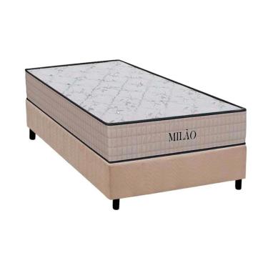 Imagem de Conjunto Box Solteiro: Colchão Espuma Orthoflex D33 Milão Double Face Black + Base Crc Suede Clean(78x188)