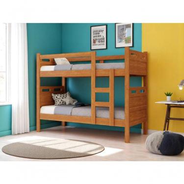 Imagem de Beliche Cama Solteiro Para Meninos Confortável Cor Nature