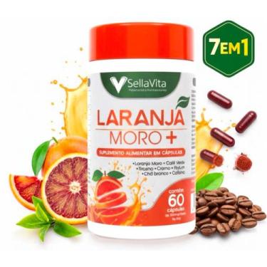 Imagem de Extrato de Laranja Moro Cromo Chá Verde 7em1 Sellavita 60 Cáps