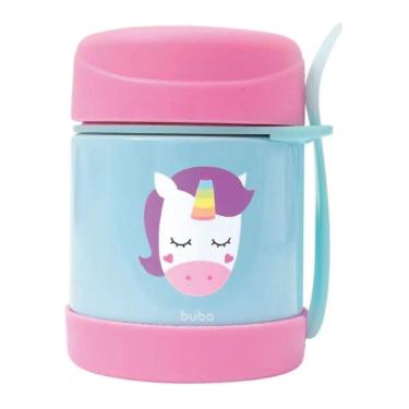 Imagem de Pote Térmico Animal Fun 320 Ml Com Talher Unicórnio Buba