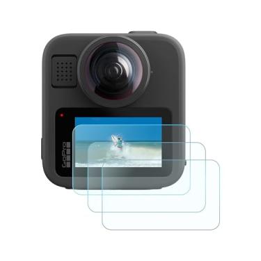 Imagem de iDaPro Protetor de tela para Gopro MAX 2 vidro temperado [3 peças], 9H, anti-arranhões, antibolhas, fácil instalação