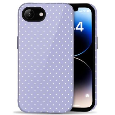 Imagem de Amzfield Capa compatível com iPhone 16e linda estampa de bolinhas estética retrô para mulheres meninas outono simples chique feminino bonito camada dupla proteção híbrida elegante capa para iPhone 16