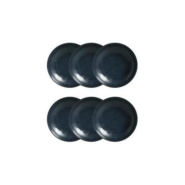 Imagem de Conjunto de Pratos Fundos Porto Brasil Bio Night Blue 830ml – 6 Peças