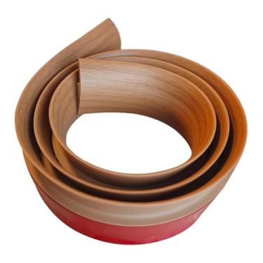 Imagem de Fenteer Faixa de junção de piso de 2 m, faixa de transição para carpete, laminada para soleira de porta, Textura de Madeira Amarela