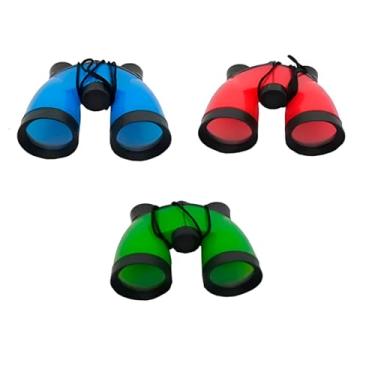 Imagem de Binóculo Infantil Bússola Plástico Brinquedo Criança (Vermelho)