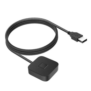 Imagem de Asixxsix Leitor de Impressão Digital USB, Scanner Biométrico de Impressão Digital Com Reconhecimento Rápido de Toque de 360 ​​graus para Wins 10 11, Com Cabo de Extensão de 5 Pés (BLACK)