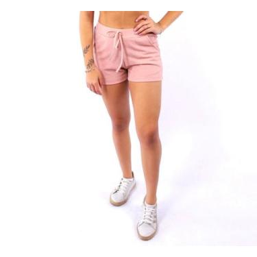 Imagem de Short feminino no lurex brilhoso, com bolsos - Organiky, Coral, G