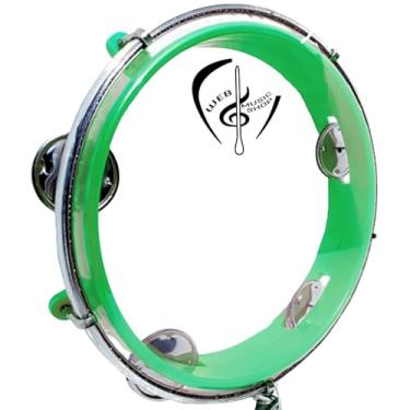 Imagem de Pandeiro Infantil Junior 8 Polegadas Pele Cristal Web Music Shop (VERDE)