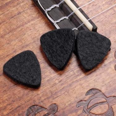 Imagem de Palhetas de guitarra finas, pacote com 12 palhetas em formato de 351, palhetas pretas para dedilhar com tom brilhante