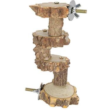 Imagem de aqxreight 2 Peças Plataforma de Papagaios de Escalada Brinquedo de Madeira Pequenos Acessórios de Gaiola de Animais para Atrair Ajuda a Aliviar a Operação o Fixo Em pé Fácil de Ser Papagaios