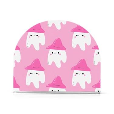 Imagem de Qilmy Porta-guardanapos de acrílico fofo de Halloween, suporte de lenços de mesa independente, dispensador de papel de coquetel para cozinha, jantar, restaurante, bar, decoração, 1 pacote