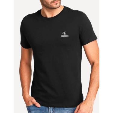 Imagem de Camiseta Calvin Klein Jeans Masculina Rubber CK NY Chest Preta-Masculino