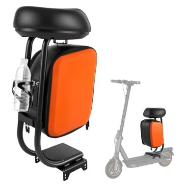 Imagem de Kistrba Assento de scooter com bolsa de armazenamento grande de 10 L e suporte de copo, compatível com Ninebot Max G2 G65 MAX2, maior conforto e conveniência para adultos