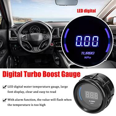 Imagem de Semme Medidor Digital Turbo Boost Display LED de 52mm Com Função de Alarme para Carros Caminhões Motocicletas Preto ABS Carcaça 1.0 2.0kPa Faixa Fácil Instalação