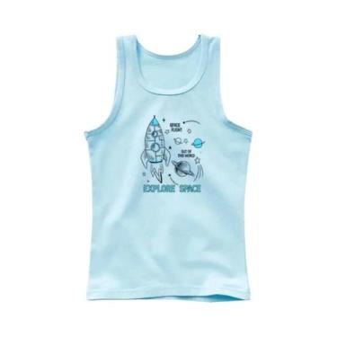 Imagem de Camiseta Sem Mangas De Algodão Para Menino Com Estampa De Barco, Top D