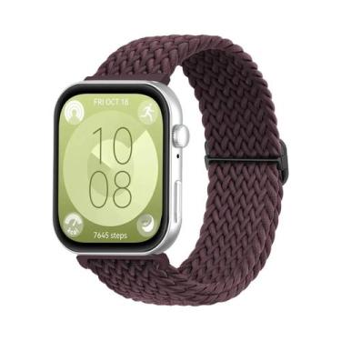 Imagem de Pulseira Trançada De Nylon Para Huawei Watch Fit 3 2 1, Faixa Solo Loo
