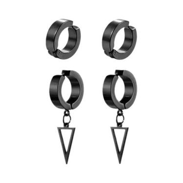 Imagem de Conjunto De Pendentes Cruzados Punk Masculinos 5 Pares De Brincos Magn