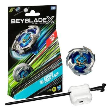 Imagem de Beyblade X Sword Dran 360f Kit Inicial Com Pião E Lançador Hasbro F958