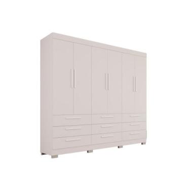 Imagem de Roupeiro Dinamarca sem Espelho 6 Portas 9 Gavetas Salleto - Sallêto, B