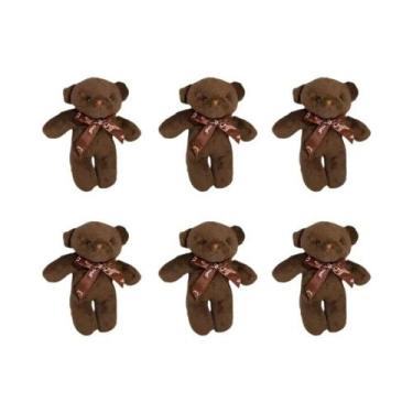 Imagem de Chaveiro De Pelúcia Mini Urso Colorido 6 12pcs Boneco De Pelúcia Pinge