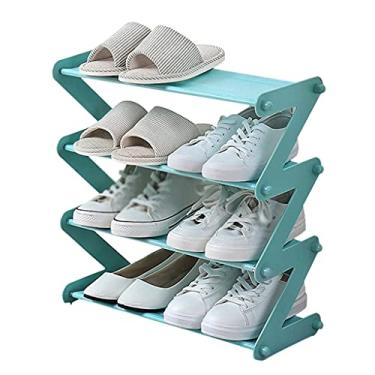 Imagem de Organizador de sapatos sapateira criativa prateleira dobrável para sapatos pequeno rack de armazenamento de sapatos corredor sala de estar quarto rack organizador de sapatos 47,5 × 19 × 46 cm armário