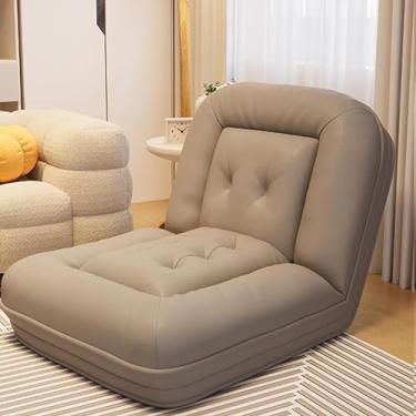 Imagem de Sofá de chão conversível, cama dobrável, espreguiçadeira de hóspedes, sofá de colchão ajustável de 5 posições para adultos sofá preguiçoso dobrável com cinza removível - 190 × 95